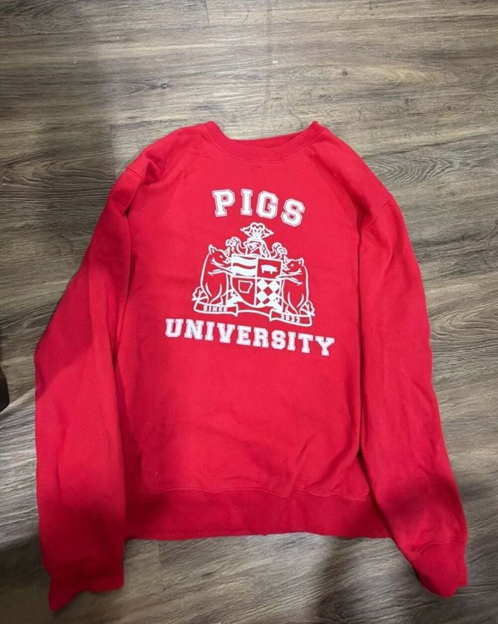 PIGS University Crewneck Sweatshirt Red